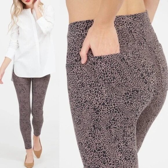 Spanx Jean-ish® Ankle Jeggings  In Desert Dot  Women's Size XS - Picture 2 of 13